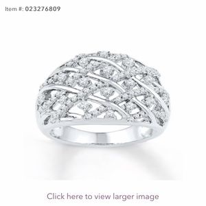 1/2 carat diamond cocktail ring in sterling silver